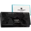 Peterson PTN PS401-MLF nagyméretű fekete női bőr pénztárca 18.5 x 9.5 x 2.5 cm, RFID