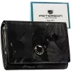 Peterson PTN PS445-MLF fekete női bőr pénztárca 14,5 x 9,5 x 3 cm, RFID