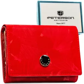   Peterson PTN PS445-MLF piros női bőr pénztárca 14,5 x 9,5 x 3 cm, RFID