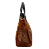Luka 26-034 CROCO konyakbarna női bőr kézitáska 40 x 28 x 15 cm