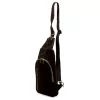 Camilla PREMIUM 10.007 sötétbarna női velúr bőr oldaltáska, crossbody 17 x 33 x 6 cm