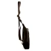 Camilla PREMIUM 10.007 sötétbarna női velúr bőr oldaltáska, crossbody 17 x 33 x 6 cm