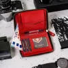 Peterson PTN 340.02 fekete-piros férfi bőr pénztárca, RFID 10 x 13.5 x 2 cm
