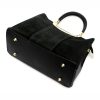 Luka 26-069 fekete női velúr bőr kézitáska, oldaltáska 28,5 x 22 x 13 cm