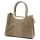 Luka 26-069 taupe női velúr bőr kézitáska, oldaltáska 28,5 x 22 x 13 cm