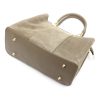Luka 26-069 taupe női velúr bőr kézitáska, oldaltáska 28,5 x 22 x 13 cm