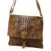 Luka 26-076 CROCO női velúr bőr kézitáska, válltáska 31 x 26 x 5 cm