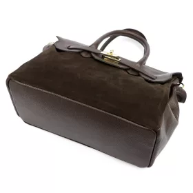   Camilla PREMIUM 10.009 sötétbarna női bőr kézitáska 40 x 30 x 19 cm
