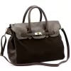 Camilla PREMIUM 10.009 sötétbarna női bőr kézitáska 40 x 30 x 19 cm
