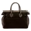 Camilla PREMIUM 10.009 sötétbarna női bőr kézitáska 40 x 30 x 19 cm