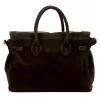 Camilla PREMIUM 10.010 barna női velúr bőr kézitáska 40 x 30 x 18 cm