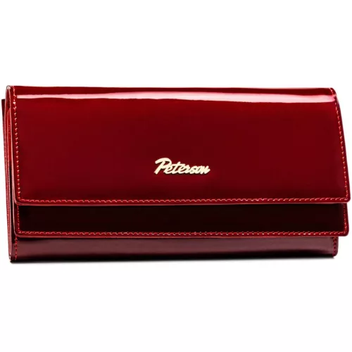 Peterson PTN BC-421028 piros női bőr pénztárca 18,5 x 10 x 3,5 cm, RFID