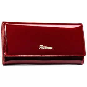   Peterson PTN BC-42122 piros női bőr pénztárca 18,5 x 10 x 3,5 cm