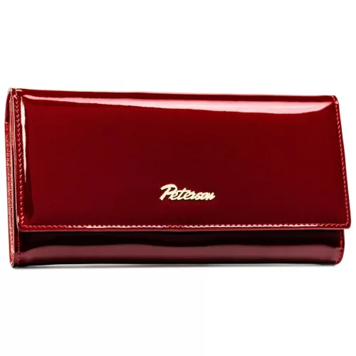 Peterson PTN BC-42122 piros női bőr pénztárca 18,5 x 10 x 3,5 cm