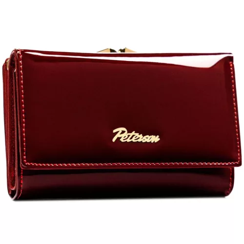 Peterson PTN BC-42108 piros női bőr pénztárca 14 x 9 x 3,5 cm