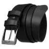 Peterson PTN N992-DOT BLACK fekete férfi bőr pénztárca, öv ajándék szett 125 cm