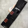 Peterson PTN N992-DOT BLACK fekete férfi bőr pénztárca, öv ajándék szett 125 cm