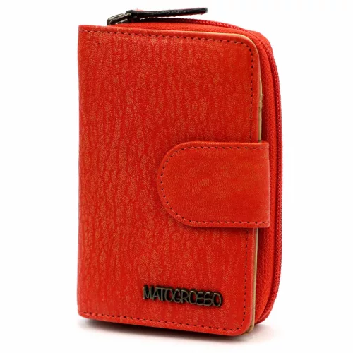 Mato Grosso 0821-50 RFID piros női bőr pénztárca 9 x 13 x 3.5 cm
