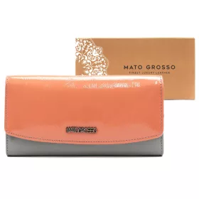   Mato Grosso 0720-75 RFID narancs-szürke női bőr pénztárca 18.5 x 9 x 4 cm
