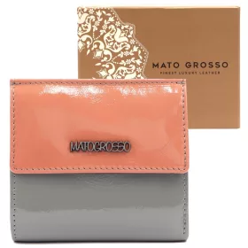   Mato Grosso 0614-75 RFID narancs-szürke női bőr pénztárca 10.5 x 10 x 3 cm