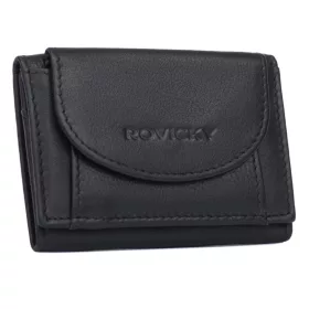 Rovicky R-21-LFN kisméretű fekete női bőr pénztárca