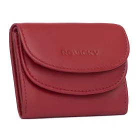 Rovicky R-19-LFN kisméretű piros női bőr pénztárca