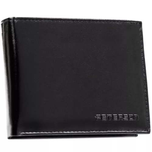 Peterson PTN N992-NGV fekete férfi bőr pénztárca 12.5 x 10 x 2 cm