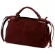 Camilla PREMIUM 10.008 bordó női velúr bőr kézitáska 35 x 23 x 16 cm