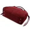 Camilla PREMIUM 10.008 bordó női velúr bőr kézitáska 35 x 23 x 16 cm