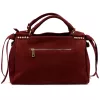 Camilla PREMIUM 10.008 bordó női velúr bőr kézitáska 35 x 23 x 16 cm