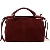 Camilla PREMIUM 10.008 bordó női velúr bőr kézitáska 35 x 23 x 16 cm
