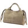 Camilla PREMIUM 10.008 taupe női velúr bőr kézitáska 35 x 23 x 16 cm