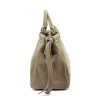 Camilla PREMIUM 10.008 taupe női velúr bőr kézitáska 35 x 23 x 16 cm