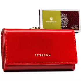   Peterson PTN 55020-SGN piros női bőr pénztárca, RFID 14.5 x 9 x 4 cm
