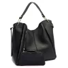 Luka 26-080 DOLLARO fekete női bőr válltáska 39 x 37 x 13 cm