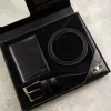Peterson PTN SET N4-NGV-BW BLACK férfi marhabőr ajándék szett