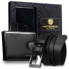 Peterson PTN SET N992L-NGV-BW BLACK férfi marhabőr ajándék szett