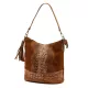 Luka 26-027 CROCO barna női bőr kézitáska 26 x 26 x 16 cm
