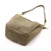 Luka 26-018 taupe női velúr bőr válltáska, oldaltáska 21 x 20 x 11 cm