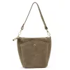 Luka 26-018 taupe női velúr bőr válltáska, oldaltáska 21 x 20 x 11 cm