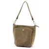 Luka 26-018 taupe női velúr bőr válltáska, oldaltáska 21 x 20 x 11 cm