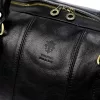 Gregorio 133 fekete bőr utazótáska 45 x 28 x 24 cm