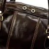 Gregorio 133 sötétbarna bőr utazótáska 45 x 28 x 24 cm