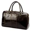 Gregorio 133 sötétbarna bőr utazótáska 45 x 28 x 24 cm