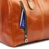 Gregorio 133 konyakbarna bőr utazótáska 45 x 28 x 24 cm