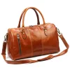 Gregorio 133 konyakbarna bőr utazótáska 45 x 28 x 24 cm