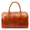 Gregorio 133 konyakbarna bőr utazótáska 45 x 28 x 24 cm