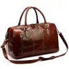 Gregorio 133 gesztenyebarna bőr utazótáska 45 x 28 x 24 cm