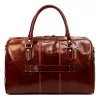 Gregorio 133 gesztenyebarna bőr utazótáska 45 x 28 x 24 cm