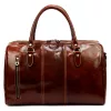 Gregorio 133 gesztenyebarna bőr utazótáska 45 x 28 x 24 cm